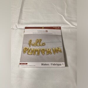 Celebrate It Hello Pumpkin Gold Foil Balloons